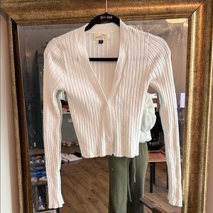 Universal Thread Cream Ribbed Cardigan